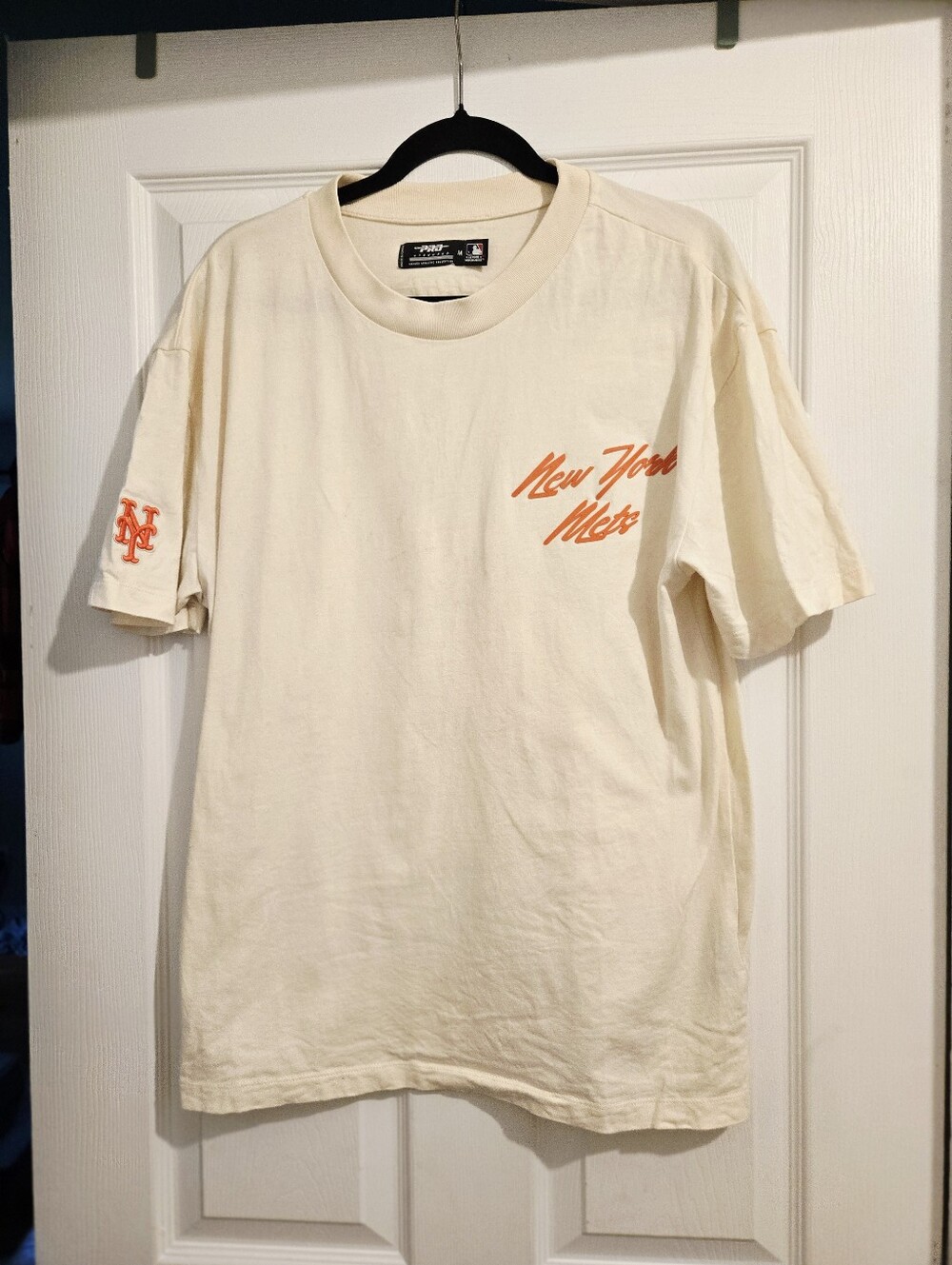 NY  Mets Cream Logo Oversized T-Shirt - Urban Outfitters Collab